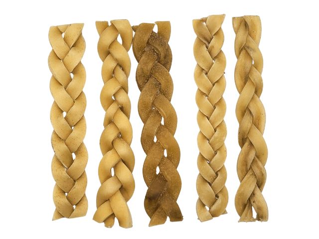 Braided Beef Head Skin Treat Chew for Dogs Puppies